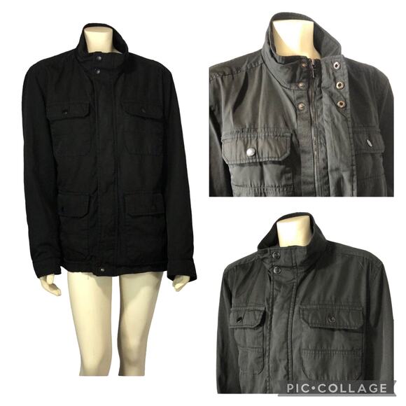 Tommy Hilfiger Other - Tommy Hilfiger Black rain jacket stand collar size large